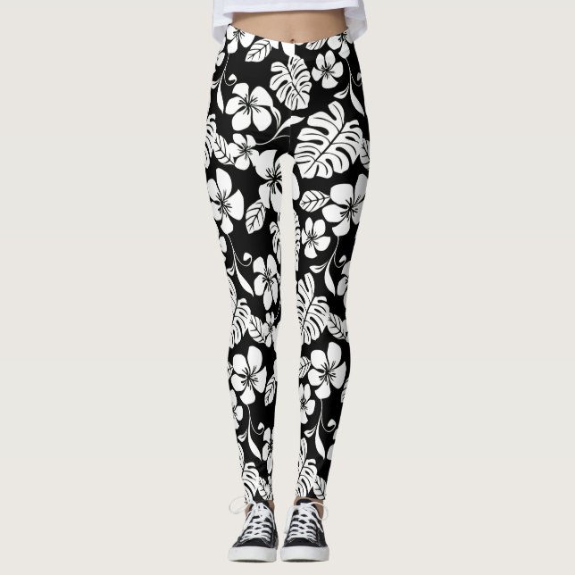 ROSA BIKINI (SVART/VIT) LEGGINGS (Framsida)
