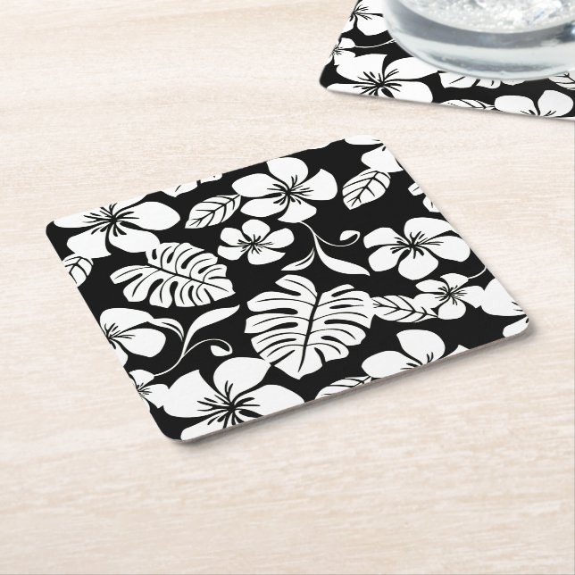 ROSA BIKINI (SVART/VITE) Papper Underlägg Kvadrat (Vinklad)