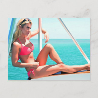 Rosa Bikini-vykort Vykort