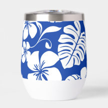 ROSA BIKINIMÖNSTER I KUNGLIG BLÅ