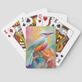 Rosa Billed Red Brested Fantasy Bird Casinokort