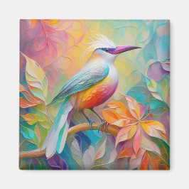Rosa Billed Red Brested Fantasy Bird Magnet