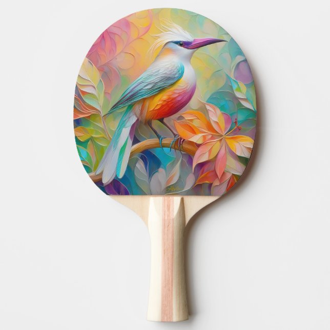 Rosa Billed Red Brested Fantasy Bird Pingisracket (Framsidan)