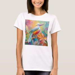 Rosa Billed Red Brested Fantasy Bird T Shirt