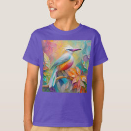 Rosa Billed Red Brested Fantasy Bird T Shirt
