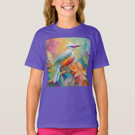 Rosa Billed Red Brested Fantasy Bird T Shirt