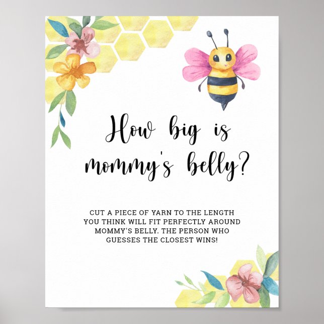Rosa Bina hur stor är mammans mage spel Poster (Framsidan)
