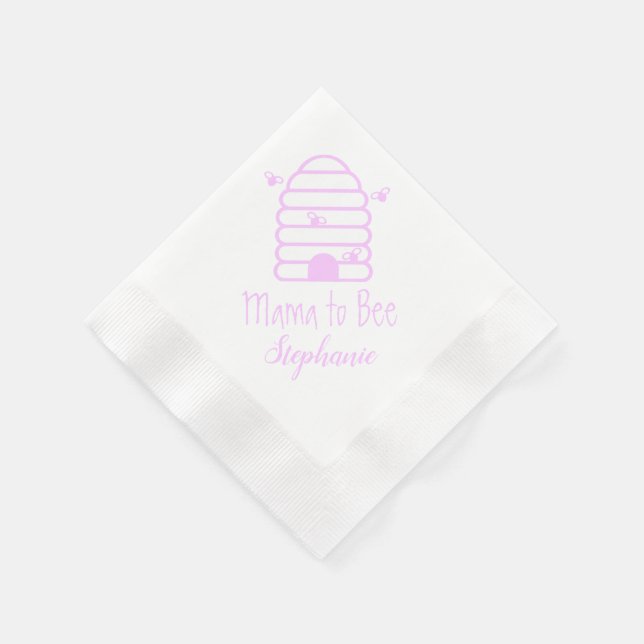 Rosa Bina Tematisk Baby Shower Servett (Hörn)