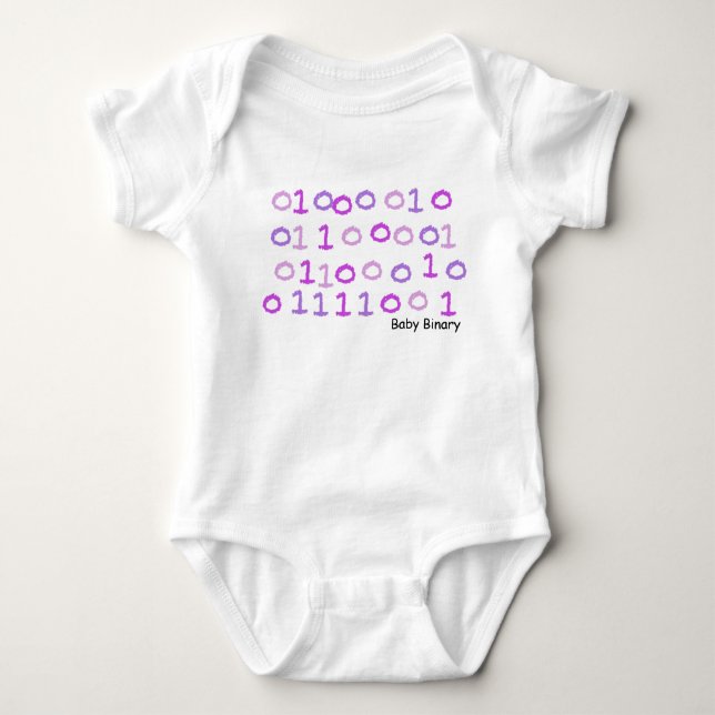 Rosa binär bebissleepsuit tröja (Framsida)