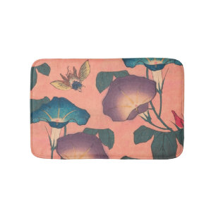 Rosa binbloms klassiska Hokusai-konst Badrumsmatta
