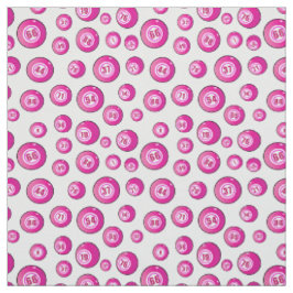 Rosa Bingo Bollar Cute Patterned Tyg