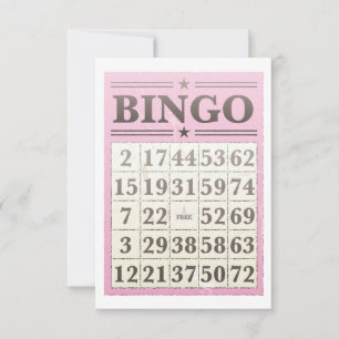 Rosa Bingo-poängkort
