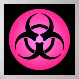 Rosa Biohazard Symbol Poster