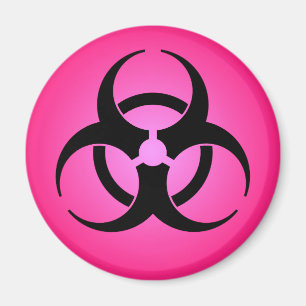 Rosa Biohazardsymbolmagnet Magnet