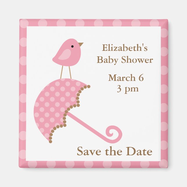 Rosa Bird and Parbrella Magnet (Framsidan)