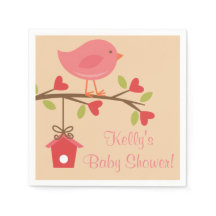 Rosa Bird Baby Shower Napkins