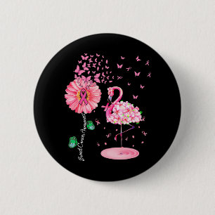 Rosa Bird Flamingo Breast Cancer Awareness Knapp