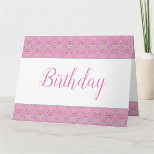 Rosa Birday Önskemål bara för hälsningskort Kort
