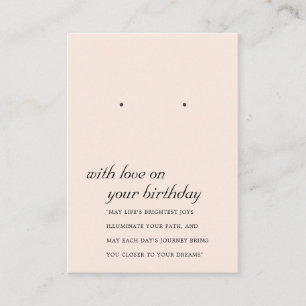  ROSA BIRTHAY FRIEND EARRING VISNING CARD PLACERINGSKORT