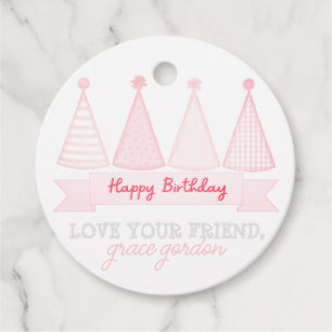 Rosa Birthday Banner Hat Gift Märkre Gåvor Etiketter