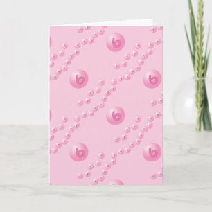 Rosa Birthday Bollar 6 Kort