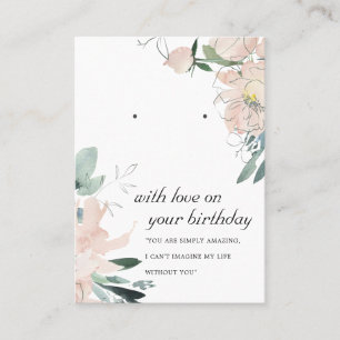 ROSA BIRTHDAY FRIEND EARRING VISNING CARD PLACERINGSKORT