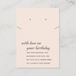 ROSA BIRTHDAY GIFT NECKLACE EARRING Card Placeringskort