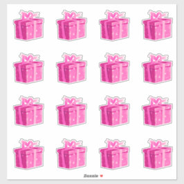 Rosa Birthday Present Stickers Princess Surprise Klistermärken