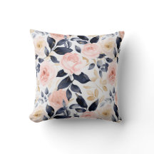 Rosa Blå Chic Blommor