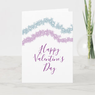 rosa blå glitter gnistra glad Alla hjärtans dag n Kort