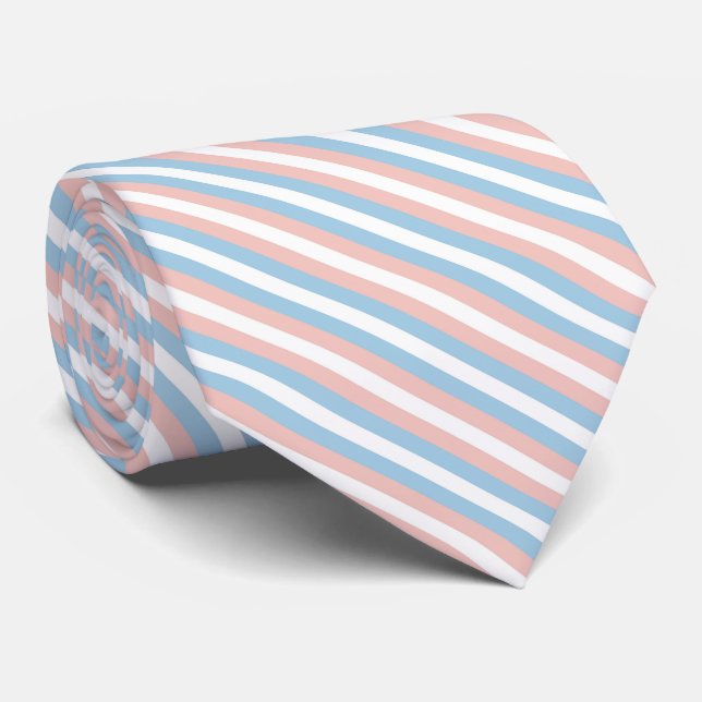 Rosa, blå och vit diagonal Rand Slips (Rullad)