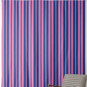Rosa Blå Stilig Randig Mönsterdesign Tyg