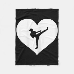 Rosa Blå Svart Karate Kärlek Tröja Eller Tee Kvinn Fleecefilt