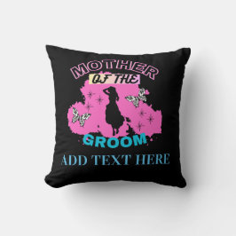 Rosa Blå & Svart Mamma Mamma Mamma till Brudgummen Kudde