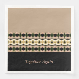 Rosa Black and Taupe-Elegant Pappersservett