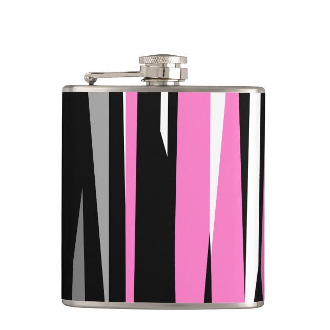 Rosa Black and White Abstrakt Fickplunta (Framsidan)