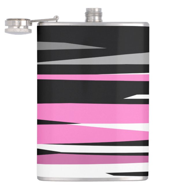 Rosa Black and White Abstrakt Fickplunta (Öppnad)