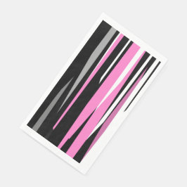 Rosa Black and White Abstrakt Pappersservett