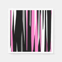 Rosa Black and White Abstrakt Pappersservett