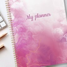Rosa Bläck Anpassade Planner