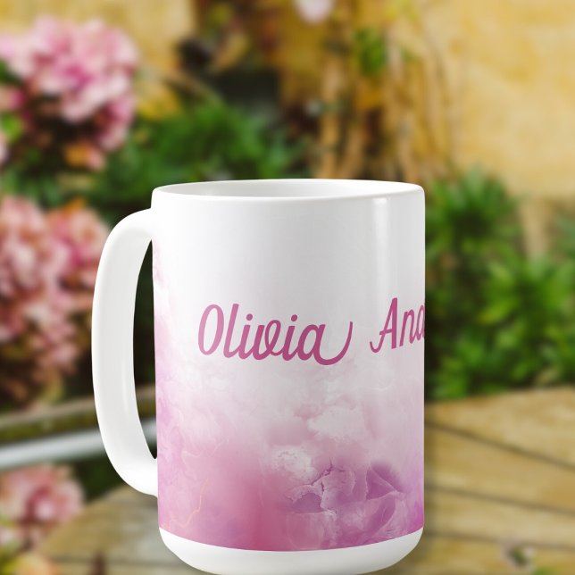 Rosa bläck Anpassningsbar Kaffemugg (Skapare uppladdad)