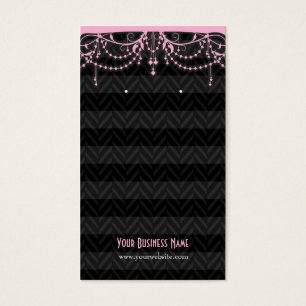 Rosa Black Art Deco Anpassningsbar Earring Cards Visitkort