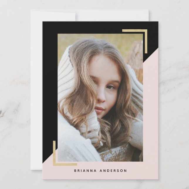 Rosa Black Block Model Actor 3 Photo Comp Card (Framsida)