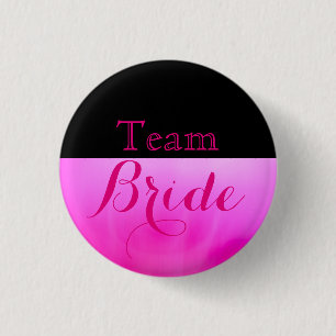 Rosa & Black Bröllop Team Bride Knapp
