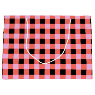 Rosa Black Checkered Gingham Mönster