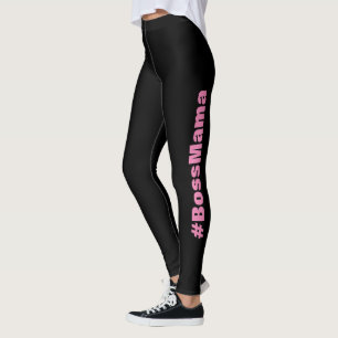 Rosa Black Chef Mamma Personlig Apparat Leggings