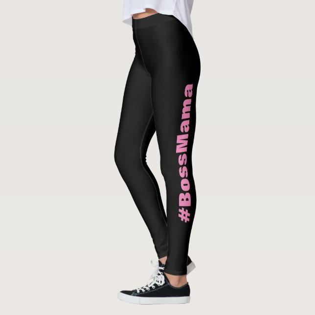 Rosa Black Chef Mamma Personlig Apparat Leggings (Vänster)
