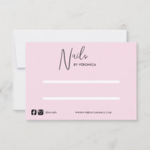 Rosa Black Chic Tryck på Nagel Visning Card