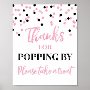 Rosa Black Confetti tack vare att du skrivit på Poster
