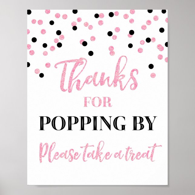 Rosa Black Confetti tack vare att du skrivit på Poster (Framsidan)